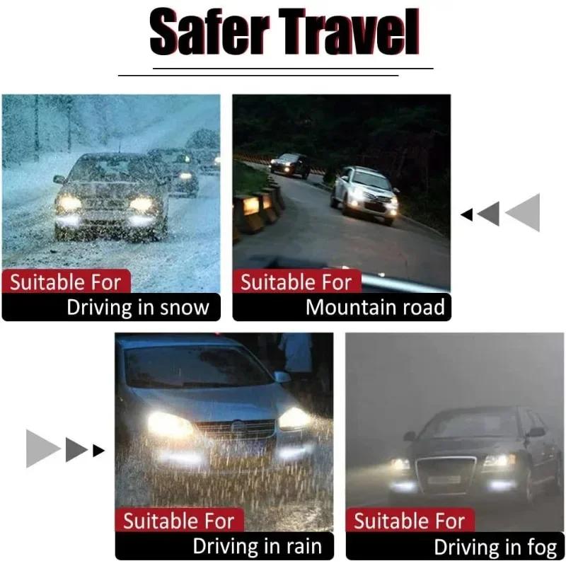 1-2pcs LED Wind Powered Car Daytime Running Light Auto Decorative Lamp with Rotating Fan No Need External Power Supply DRL Bulb 6