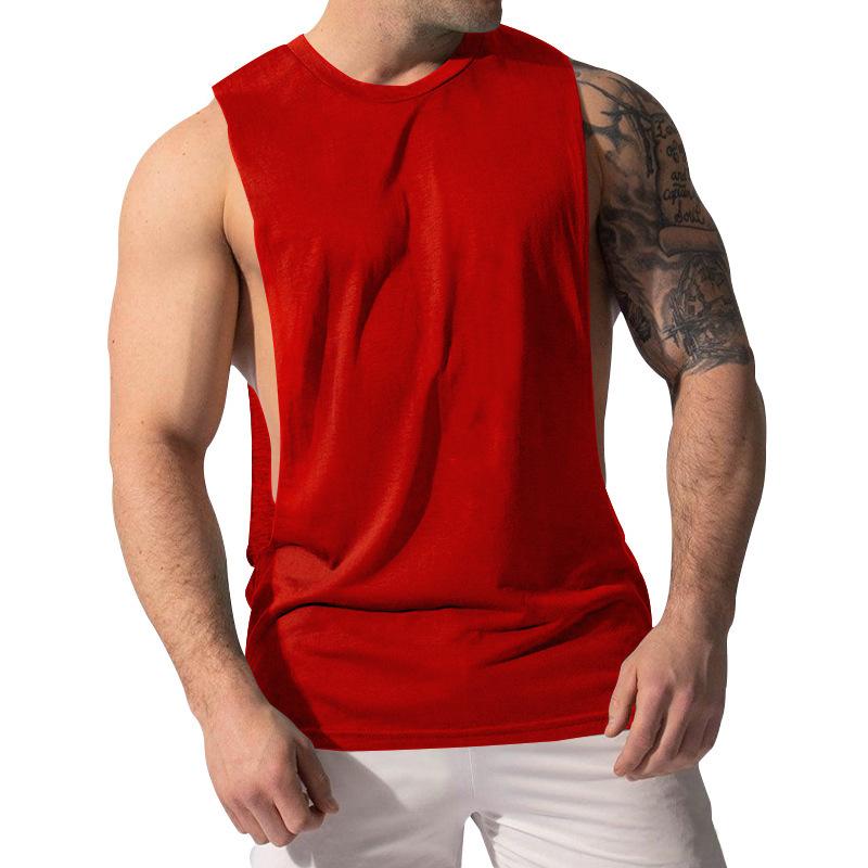 Product Introduction of Rompi Lelaki, Ketibaan Baru, Gaya Sukan dan Riadah Otot, Warna Pepejal, Tanpa Lengan, Rompi, Baju-T 5