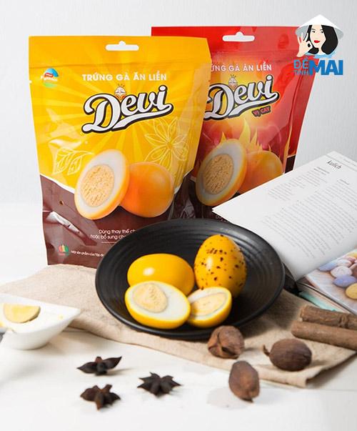 Túi 10 quả Trứng gà ăn liền Devi Dabaco 3 vị (Ăn vặt, bữa sáng, bữa phụ)