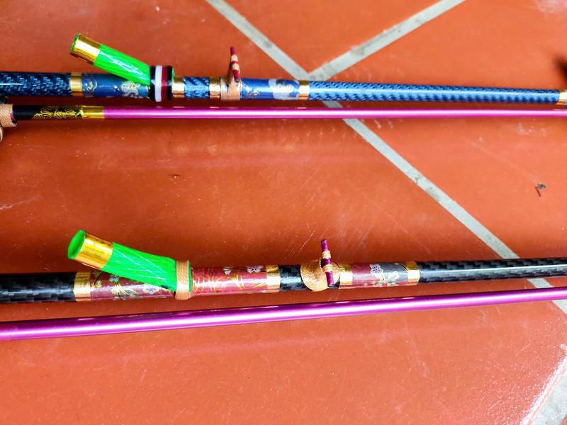 Combo diều 2m trâu bẹn hoàn thiện nan full cacbon Tím xịn 6