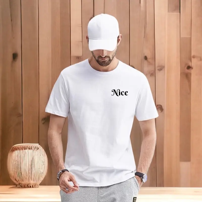 Áo thun The Nice in cao thành 100 cotton co giản 4 chiều , thoáng mát , chất mịn mềm mại - From Áo T- Shirt Nam Menswear mẫu logo 2 3