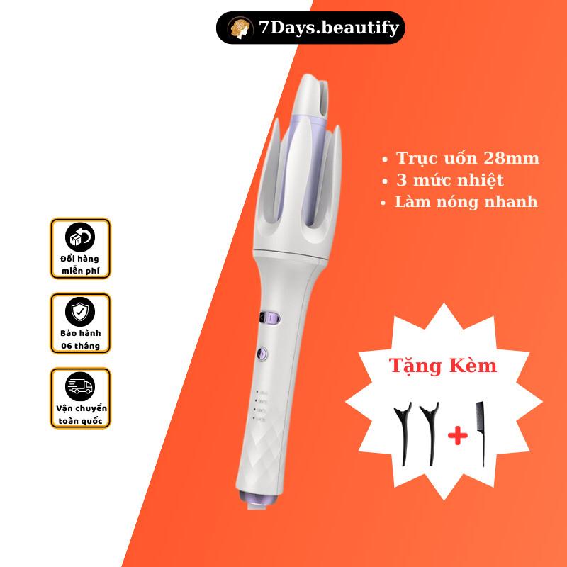 Máy Uốn Tóc Xoăn Tư Động 7Days. Beautify Trục Uốn 28MM 3 Mức Nhiệt Điều Chỉnh UT11