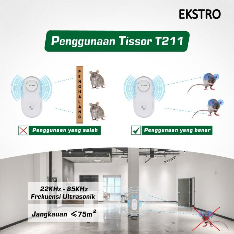 T211 (1 speaker) Pengusir Tikus Ultrasonic - Elektrik Tanpa Racun Perangkap 4