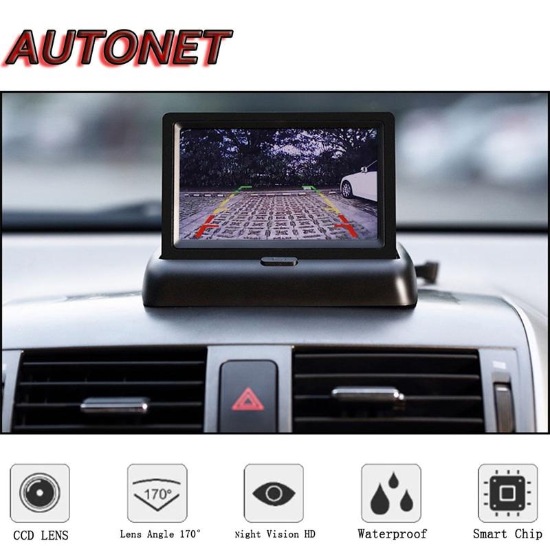 AUTONET Monitor Parkir Mobil Foldable Rear View TFT LCD 4.3 Inci - AU43 1