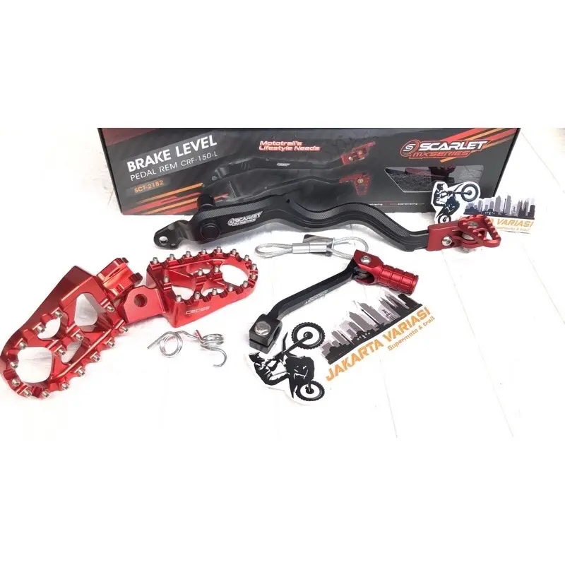 pedal rem cnc model expedition scarlet crf 150 l klx dtracker wr155 set operan gigi dan footstep lipat expedition full cnc