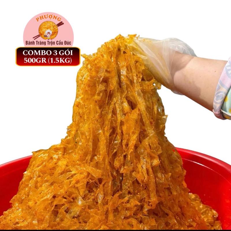 Combo 3 gói 500g - Bánh tráng trộn PHƯỢNG Cầu Đúc chính gốc Long An banhtrang cau duc