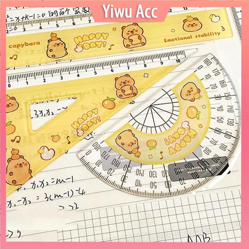 Yi WuCute Cartoon Capybara Ruler Set 15cm Measuring Ruler, High-Value ...