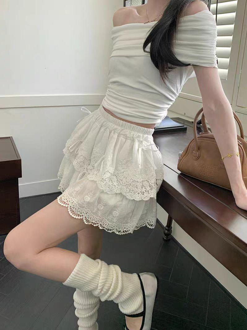 Product Introduction of Váy Bánh Ren Trắng, Phong Cách Múa Ba Lê, Váy Bong Bóng, Váy Nơ Mùa Hè Cho Nữ, Váy Công Chúa Nhỏ 5
