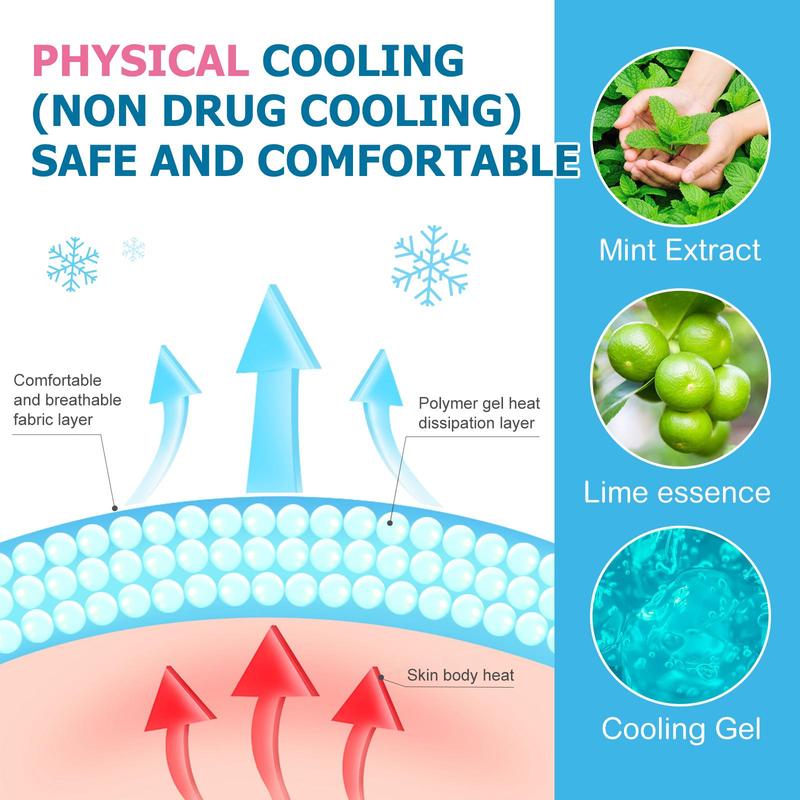 Product Introduction of Cooling Gel Patch, 20pcs/box Ice Packs for Face, Neck & Body, Gentle Skin-friendly High Water Content Breathable Cooling Gel Sheet for Babies, Kids, Adults 5