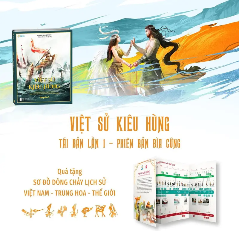 Combo 2 cuốn - Việt Sử Kiêu Hùng - Quyển 1 + 2 (Bìa Cứng) - Thầy Trần Việt Quân 7