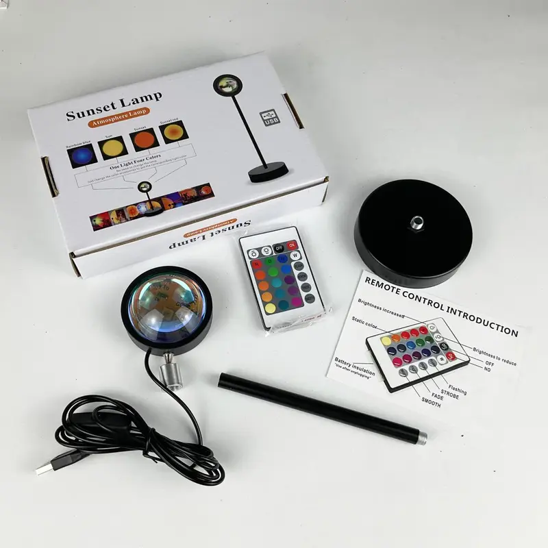 USB Powered Sunset Lamp for LGBTQ, 1 Count Sunset Projector Light with Adjustable Angle, Ambient Night Light For Bedroom Living Room Home Decor 7