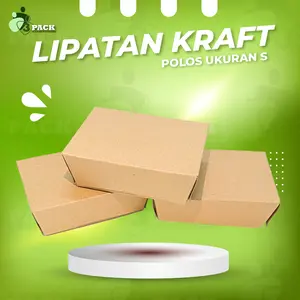 Box lipatan coklat ukuran S/lunch box kraft lipatan size S