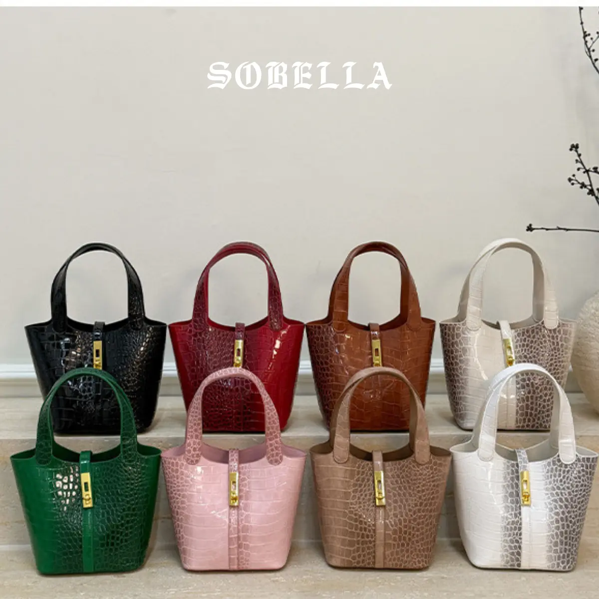 Beg Bakul Wanita Retro Baharu, Beg Baldi Timbul, Gaya Mewah Ringan ...