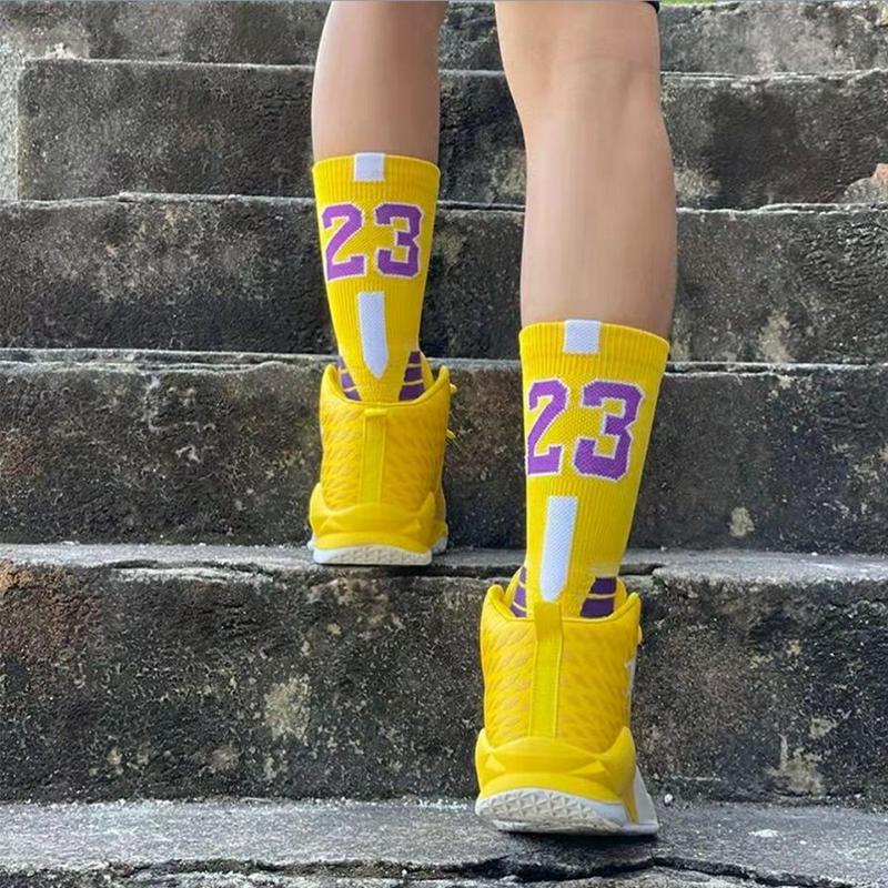 Product Introduction of 【RANWICK】Thickened Towel Bottom Breathable Sports Socks for Men Women Child - Professional Basketball Socks, Knee High Thickened Towel Bottom Breathable Outdoor Running Cycling Men Women Child Sports Socks 23