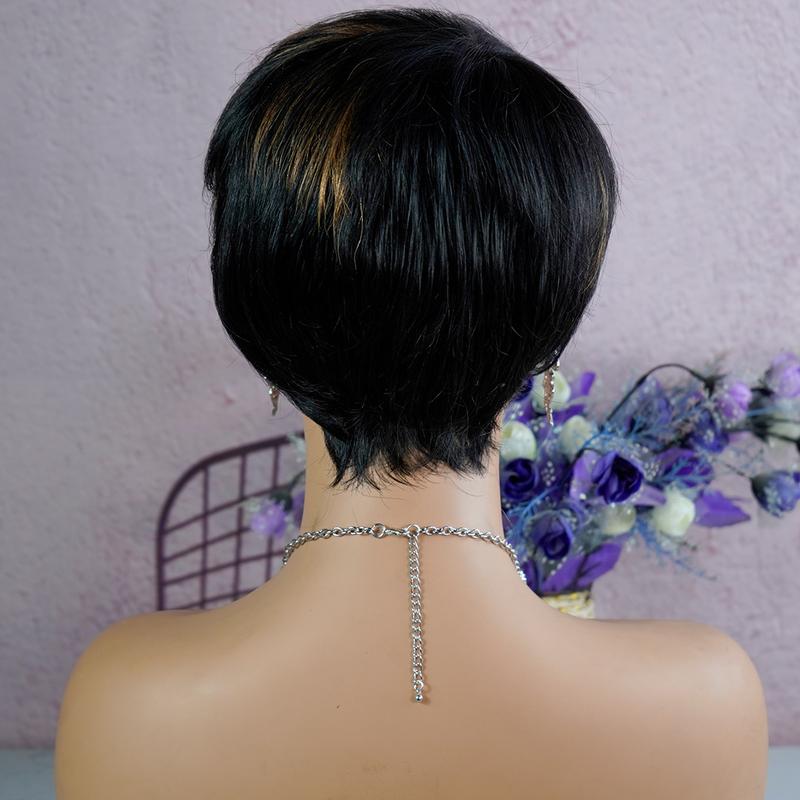 Wholesale Brazilian 100% Human Hair Machine Made Bob Wigs  Pixie Cut Wig Human Hair Short Pixie Wigs for Black Women 8