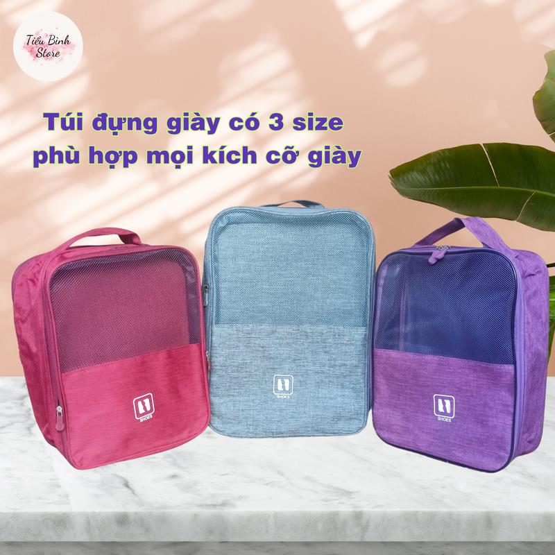   Có 3 Size   Túi đựng giày dép du lịch tập gym từ 1 đến 3 ngăn chống thấm nước Có thể cố định trên vali Không gian bên trong túi rộng rãi Bag Nhung 【 lớn   màu đen nhẹ 