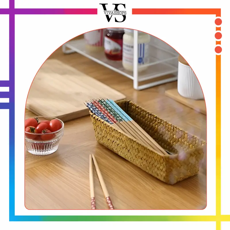 Sumpit Bambu Warna per pasang / Set Alat Makan Mie / SUMPIT Bamboo 24cm isi sepasang - SUMPIT MIE - SUMPIT WARNA / Sumpit bambu panjang 24cm / Sumpit Makan Bambu Set Chopstick Sepasang Sumpit Mie Korea Tahan Lama Lentur 4