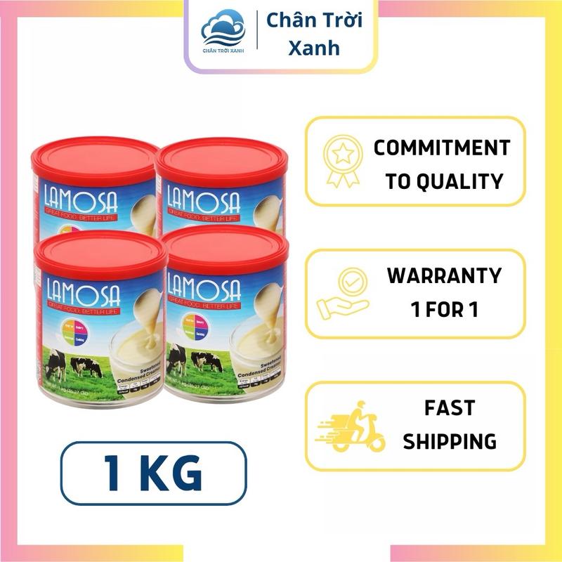 COMBO 4 LON Sữa đặc có đường lon 1kg LAMOSA - NHẬP KHẨU MALAYSIA CHÍNH HÃNG
