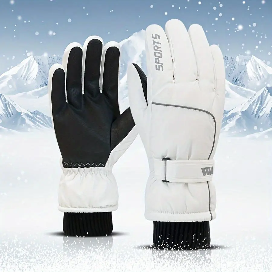 Touch Screen Ski Gloves, 2 Counts Professional Warm Gloves, Windproof Gloves for Outdoor Sports, Sports & Outdoor Accessories