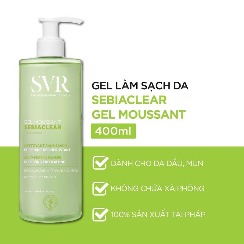 Sữa rửa mặt SVR Sebiaclear 200ml/400ml dành cho da dầu mụn, nhạy cảm - HÀ PHONG Beauty 2