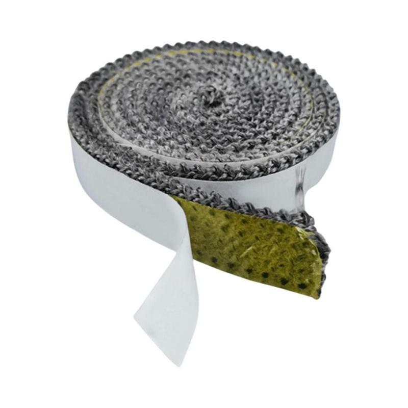 Fireplace Tape Seal High Temperature Resistance Wood Stoves Gasket Sticky Fiberglass Rope for Window Glass Chimney Fireplace 7