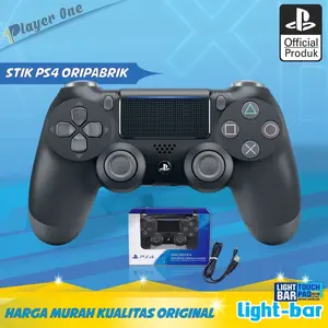 Stick PS4 Motif Black Wireless LED Light Bar Original Pabrik-FREE KABEL USB