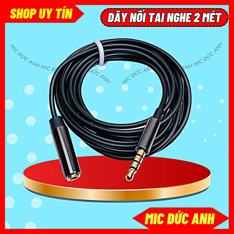 Dây Jack Đầu 3.5 Nối Dài Tai Nghe Loại 2m Cao Cấp, Phụ Kiện Nối Dài Dây Livestream, Dây Nhạc, Tai Nghe Earphone Nghe Nhạc