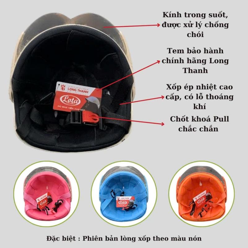 Nón bảo hiểm cho bé Labubu,  Capybabra, Kuromi gắn sticker 3D đạt chuẩn an toàn giao thông, bảo hành 12 tháng 3