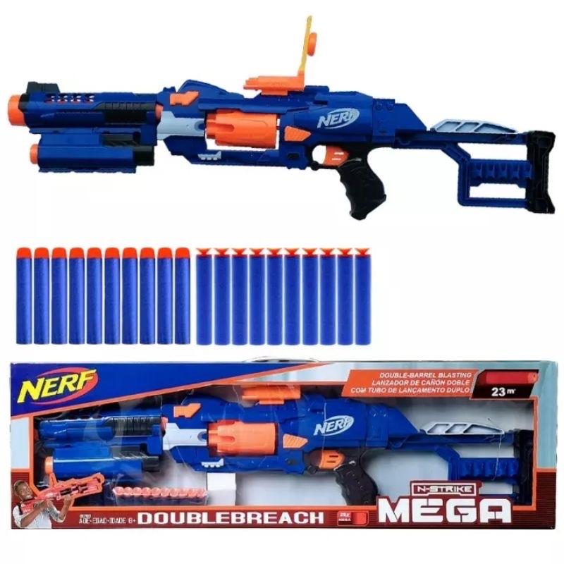 Nerf Doublebreach N-Strike Mega Double-Barrel Blasting Nerf Electric ...