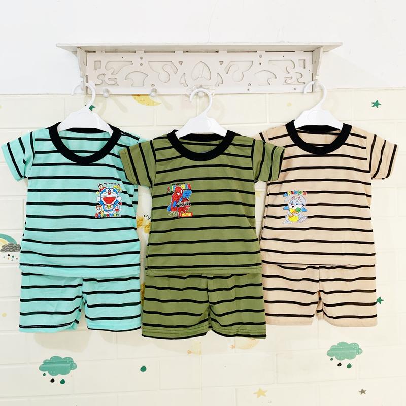 PROMO 3 PASANG STELAN GARIS BAJU ANAK LAKI-LAKI 1-4 TAHUN/STELAN BAJU ANAK/BAJU ANAK MURAH/BAJU ANAK TERBARU 2