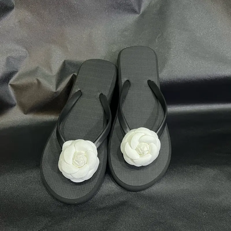 Dép xỏ ngón hoa trà sang chảnh đi biển đi tiệc nhẹ êm(size lẻ gầy ngắn lùi size) 5