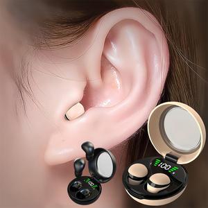 Auriculares inalámbricos, 1 unidad de auriculares intraurales con estuche de carga LED, auriculares resistentes al sudor con micrófono integrado para deportes, trabajo, viajes, audio
