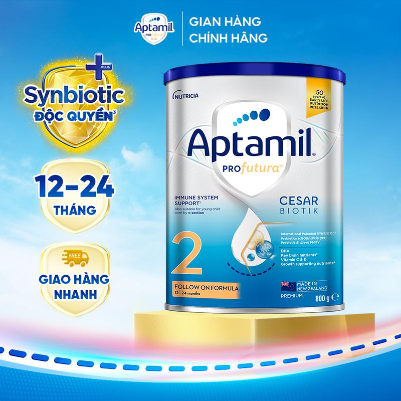 [Chính hãng] Sữa bột Aptamil Profutura Cesarbiotik New Zealand số 2 (800G) Cho Bé