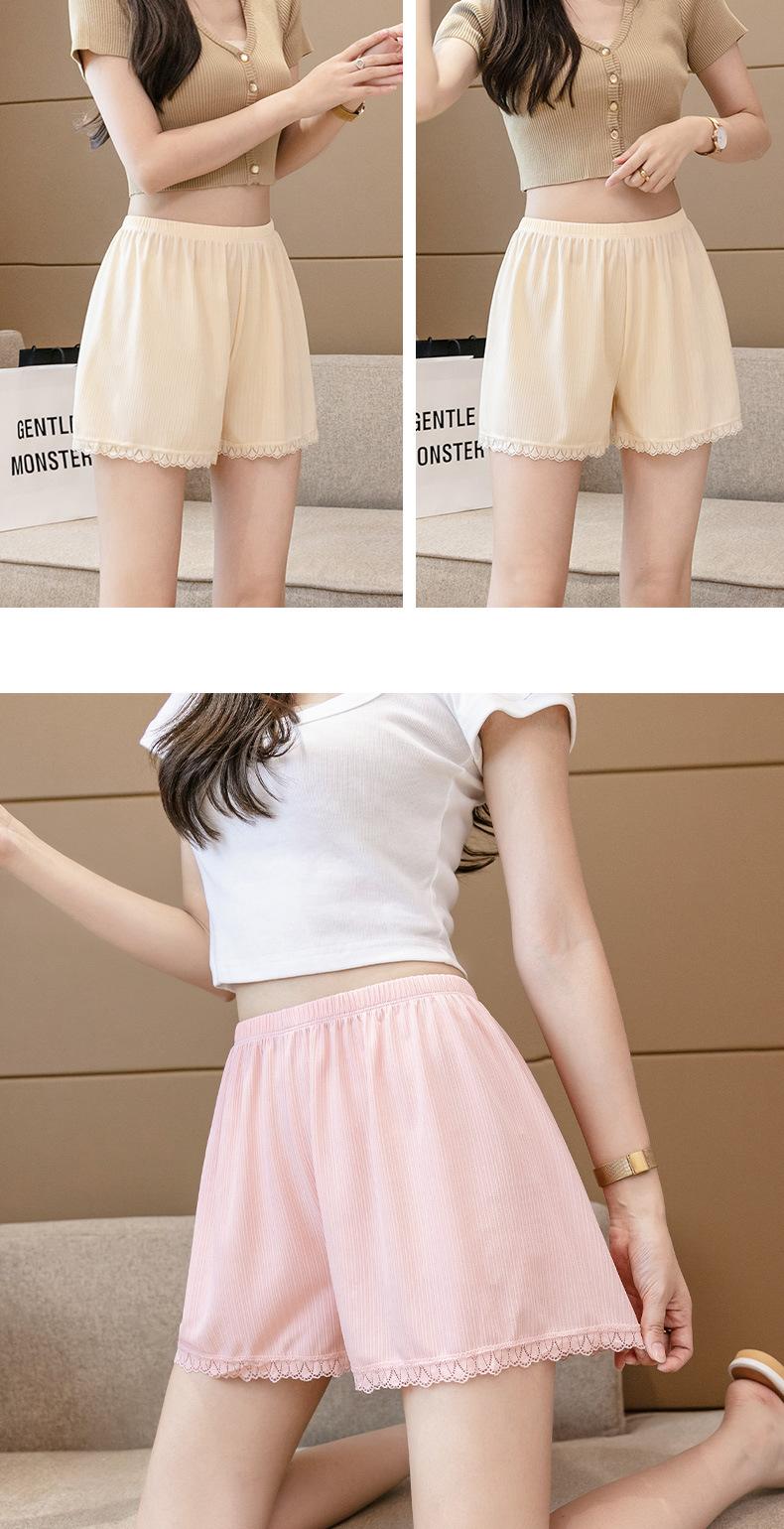 Product Introduction of [Golden PotatoWomen's Wear] Loose Ice Silk Safety Pants Women's Large Size Anti-Exposure Can Be Worn outside Thin Base Shorts Lace High Waist Safety Pants Women Womenswear Panty Lingerie Comfort Basic Minimalist 14