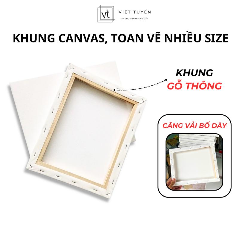 Khung tranh Canvas TOAN vẽ Việt Tuyến chất liệu vải phẳng tốt giá rẻ Diy