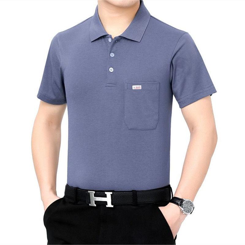 Product Introduction of Áo Thun Nam ngắn Tay Mùa Hè, Trang Phục Cho Bố, Có Túi Thật, Ve Áo, Dáng Rộng Vừa Vặn, Áo Polo Nam Trung Người Già Và Cao Tuổi, Tay Lửng Có Sẵn, Được 4485 Người Vinh Danh 13