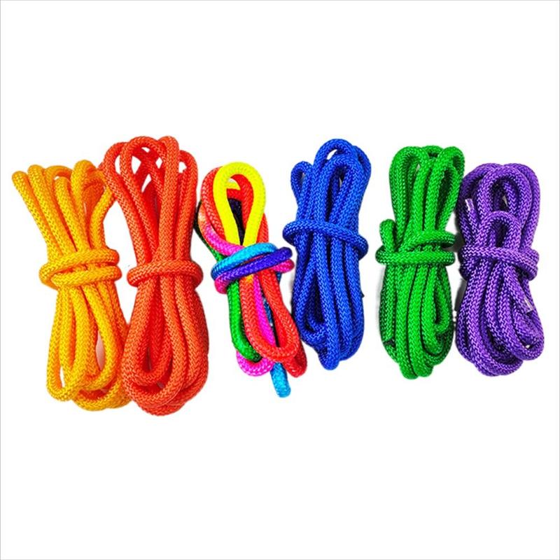 Product Introduction of Outdoor Activities Rainbow Color Gymnastics Arts Rope Competition Rhythmic Rope Yoga Training 3M Gymnastics Jumping Props Sports Training 12