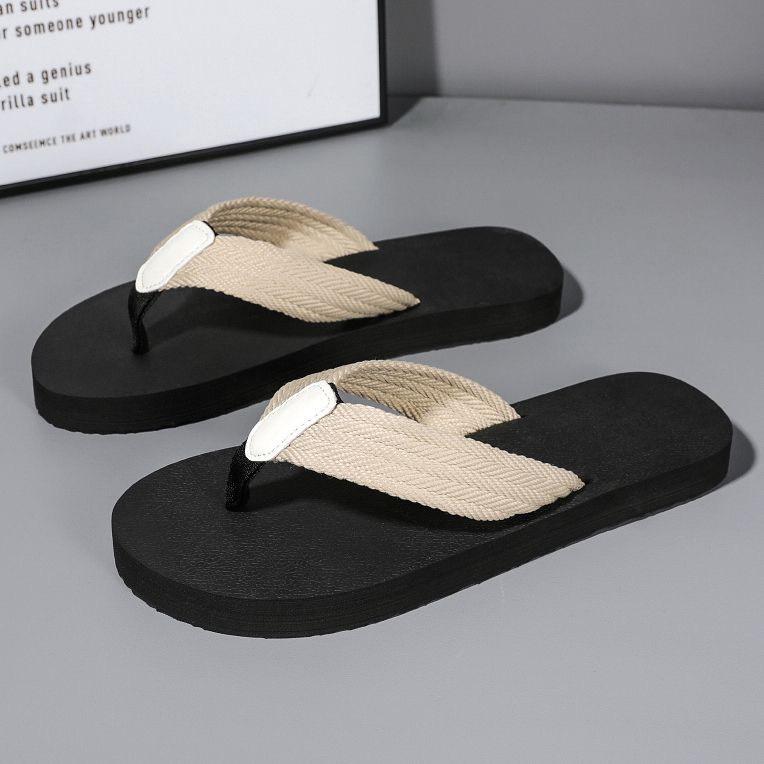 Dép Xỏ Ngón Mũi Trắng Làm Bằng Da Nam Đế Bằng sandal namnu DéP dep sanpham moi dibien Cao Su ,dép lào