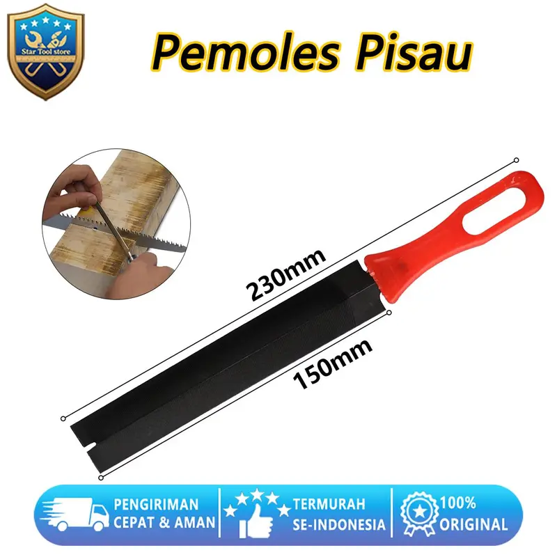 Kikir Gergaji 6 Inch Profesional Tukang - Alat Penghalus Ubin Pipa, Multifungsi untuk Besi Kayu