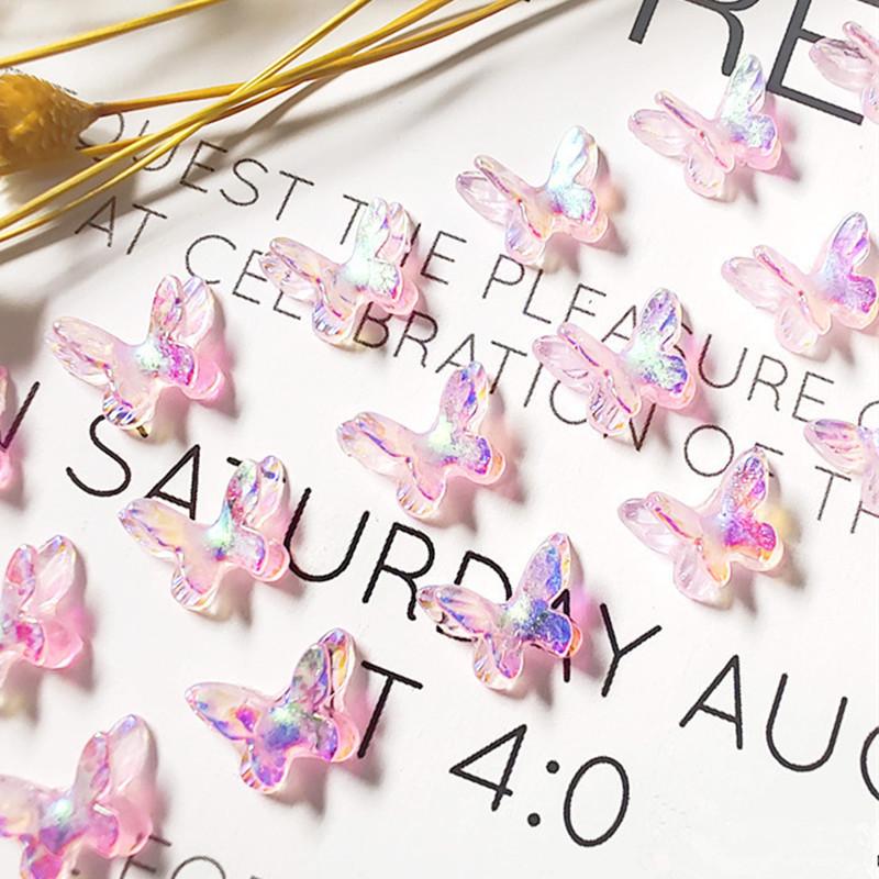 Charm Móng Tay Nghệ Thuật Hình Bướm, 30 Cái / Túi, Aurora Nhiều Màu, Đính Đá Pha Lê Resin 3D, Đồ Trang Trí Móng Tay, Đồ Trang Trí Tự Làm, Phụ Kiện Móng Tay 7