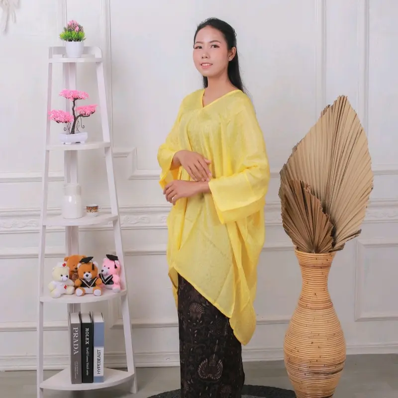 blouse kaftan tunik viscose (hanya atasan)/kaftan viscose mewah / setelan batik mewah / kaftan burkat / Atasan Muslim Motif 2