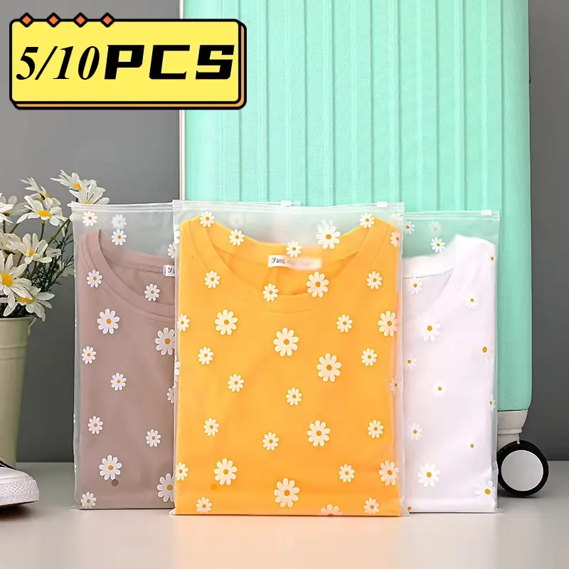 5/10PCS Reusable Ziplock Bags Plastic Travel Clothes Storage Bags Clear Seal Bags Waterproof Luggage Organizer for Shoe Storage