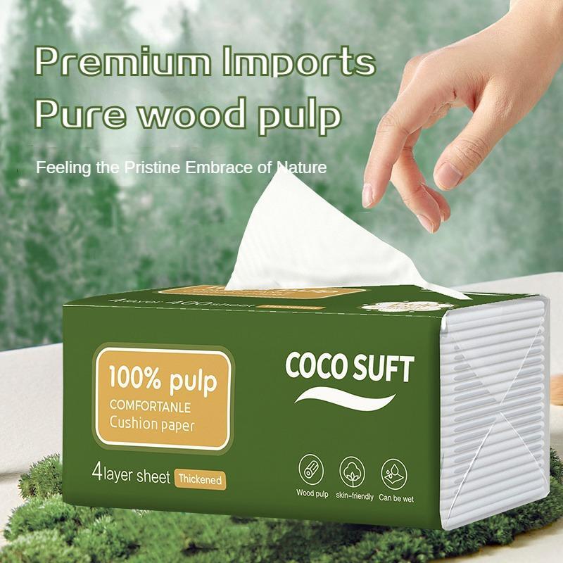 COCOSUFT【12 Packs】3,360 helai  4-Layer Tissue S size 120x175mm 280 helai x 12 Packs Supplies,Tisu