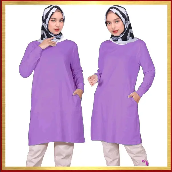 kaos tunik wanita polos ukuran XL fit to XXL dan 3XL 4