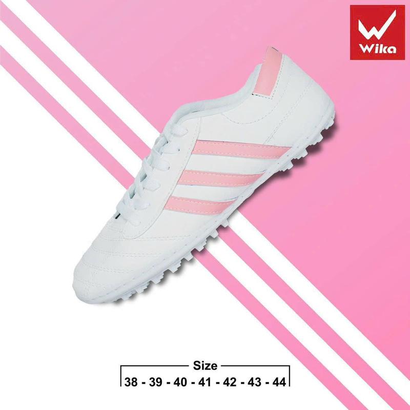  Giày bóng đá Wika 3 sọc - Công nghệ da nhân tạo Microfiber - Sneaker Sport - Tăng 1 size nếu chân bè 