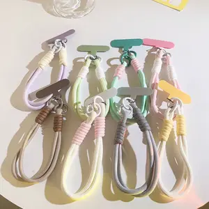 [ TokoAzkia33 ] Best selLer!! Keychain Charm Raimondo Ins Gantungan hp Simple Niche Phone Lanyard hp Macaron Colored Woven Phone Strap Short