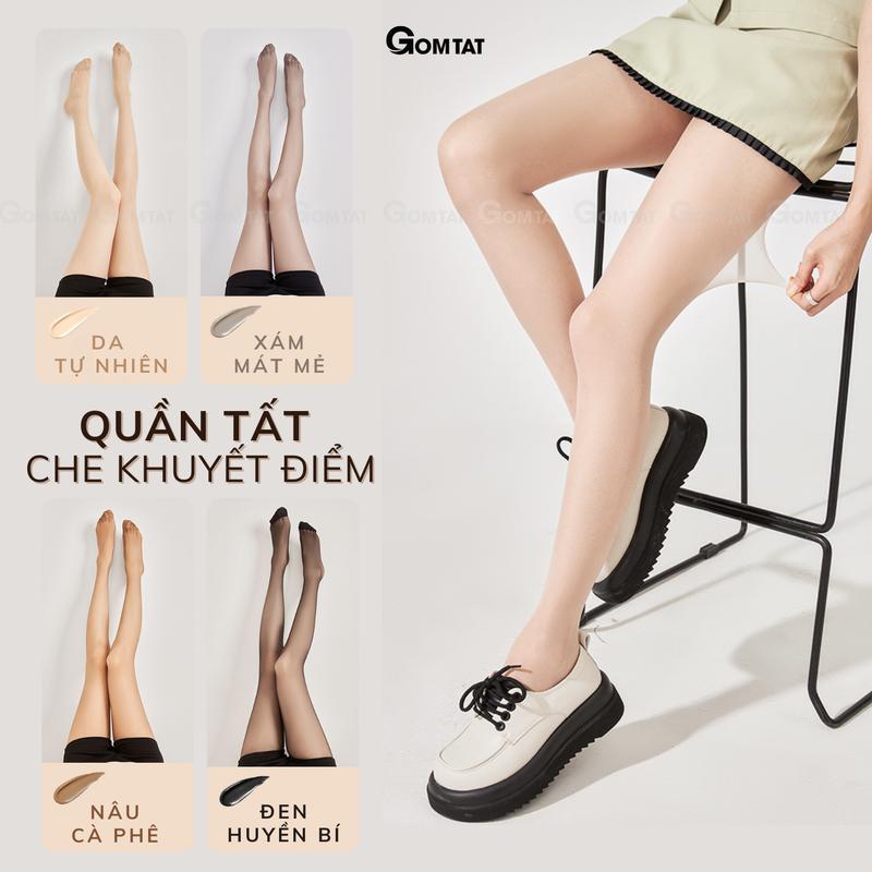 Quần tất nữ da chân GOMTAT che khuyết điểm hiệu quả quần tất che khuyết điểm thâm mờ xuyên thấu siêu dai siêu mỏng thoáng khí Women Nhung - D16-A078