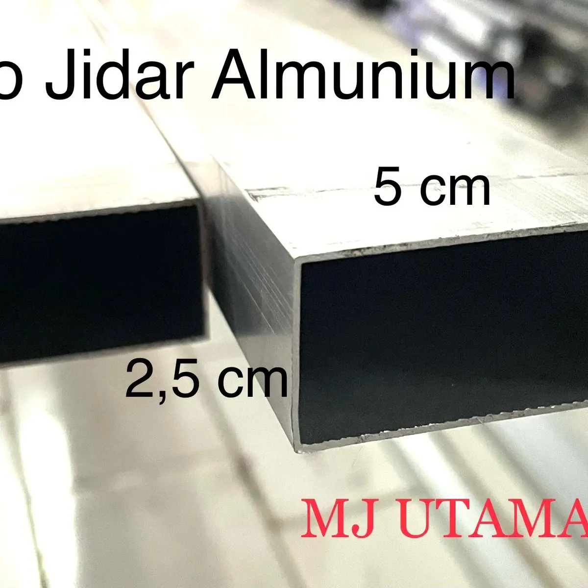 Hollo 1 inch x 2 inch hollo jidar almunium