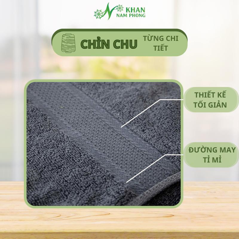 Combo 4 Khăn 28x50, 35x80, 60x120 - 2 Mặt, 1 Gội, 1 Tắm Cao Cấp - Chất Liệu Sợi Cotton Mềm Mịn - Đa Dạng Màu Sắc  - Khăn Nam Phong 2