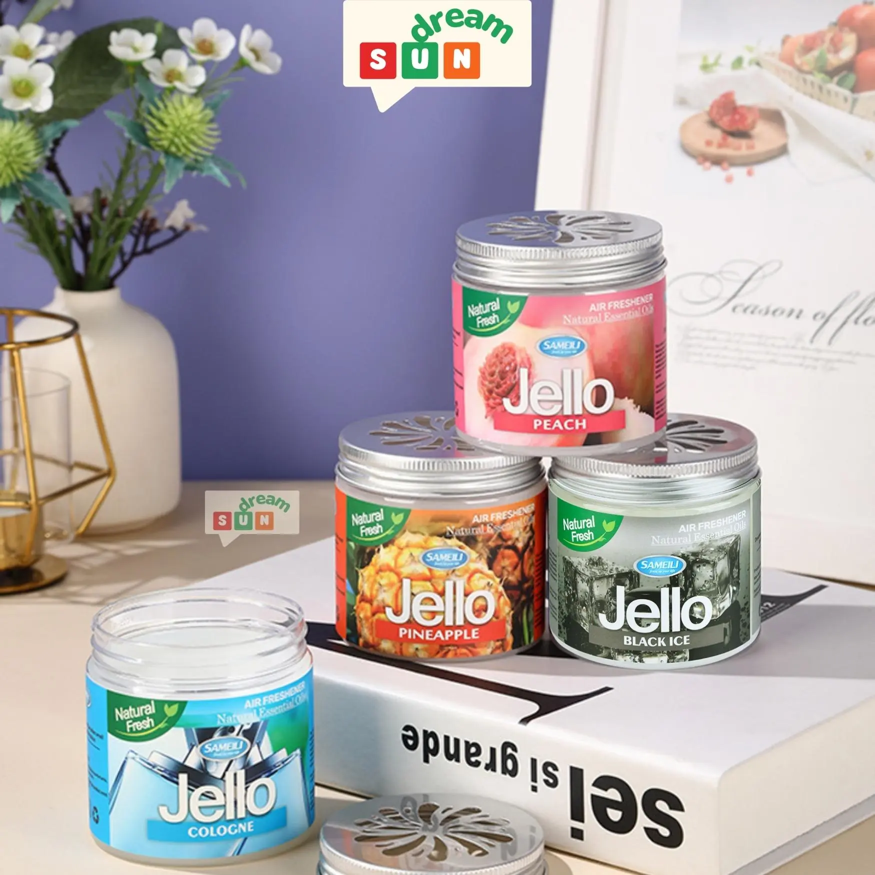 Sáp Thơm Tủ Quần Áo Hương Đào Khử Mùi Ẩm Mốc, Sáp Thơm Phòng Ngủ Jello Hương Trái Cây Thơm Mát Cho Tinh Thần Thoải Mái